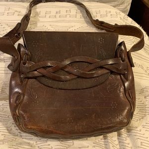 Cool vintage, hobo leather purse..